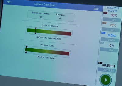 ultraWAVE3 dashboard screen